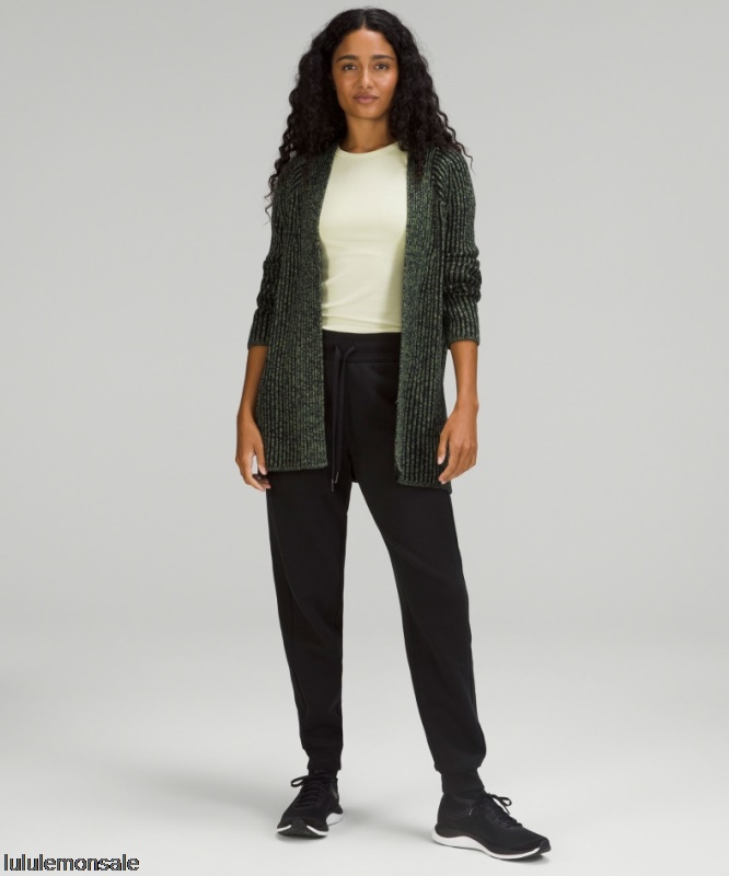 Lululemon Damen DELULU470 | Grünes Laub Pullover Aus Baumwoll-kaschmir-gemisch